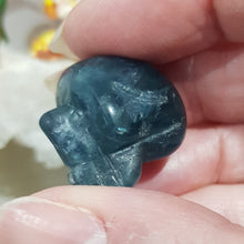 Load image into Gallery viewer, Skull Moss Agate Crystal Carving stone gemstone 25mm 2 SCUFFED
