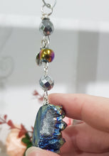 Load image into Gallery viewer, Titanium Aura Quartz crystal gemstone Energy Enhancer Sun catcher Ornament hanger 1
