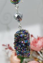 Load image into Gallery viewer, Titanium Aura Quartz crystal gemstone Energy Enhancer Sun catcher Ornament hanger 2
