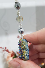 Load image into Gallery viewer, Titanium Aura Quartz crystal gemstone Energy Enhancer Sun catcher Ornament hanger 2
