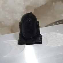 Load image into Gallery viewer, Mini Collectables crystal carving R2D2 black obsidian gemstone 20mm 414
