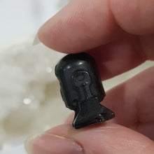 Load image into Gallery viewer, Mini Collectables crystal carving R2D2 black obsidian gemstone 20mm 414
