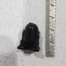 Load image into Gallery viewer, Mini Collectables crystal carving R2D2 black obsidian gemstone 20mm 414
