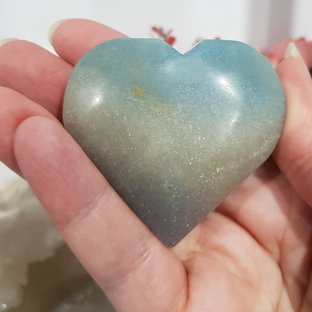 Trolliete crystal Heart gemstone stone 55mm 2