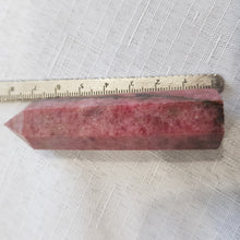 Load image into Gallery viewer, Rhodonite Crystal Point Gemstone Tower Stone 80mm 6
