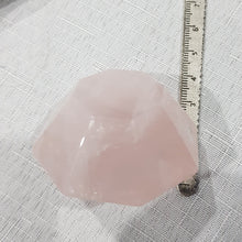 Load image into Gallery viewer, Diamond Rose Quartz Crystal Carving on Gold Stand Gemstone Stone 50mm 2
