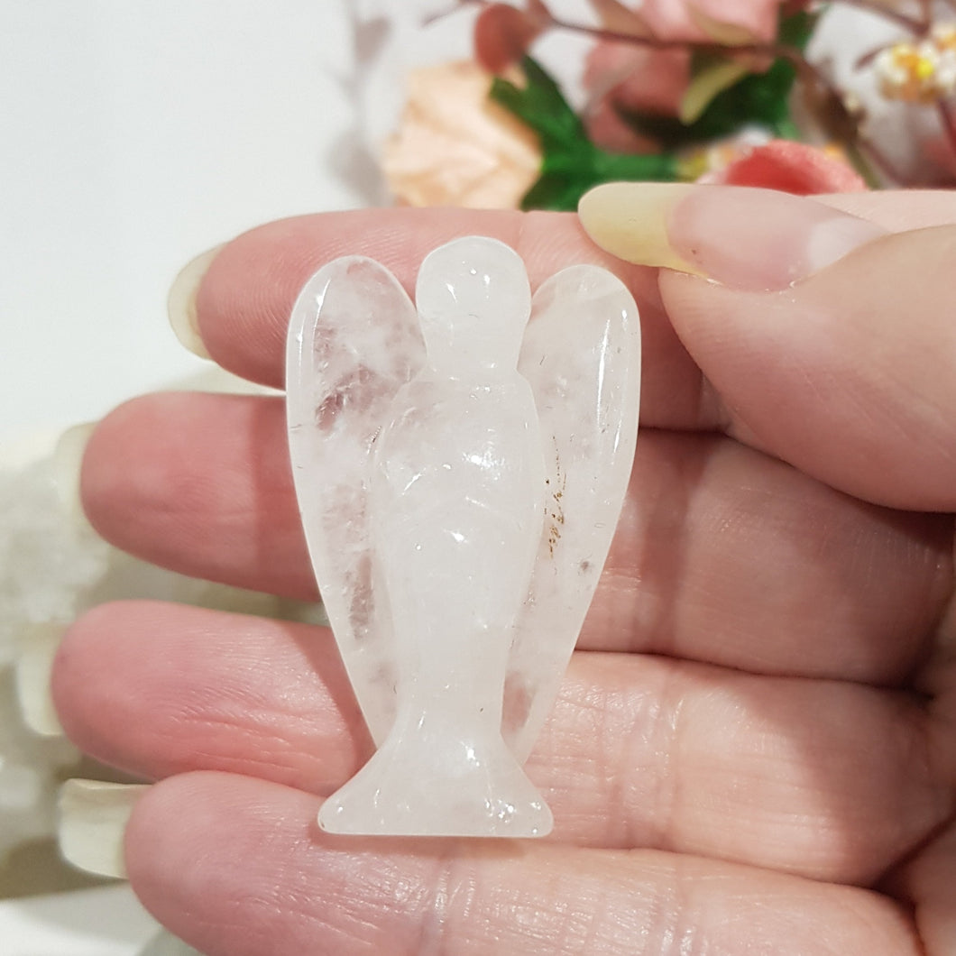 Angel Quartz Crystal Carving Gemstone 40mm 5