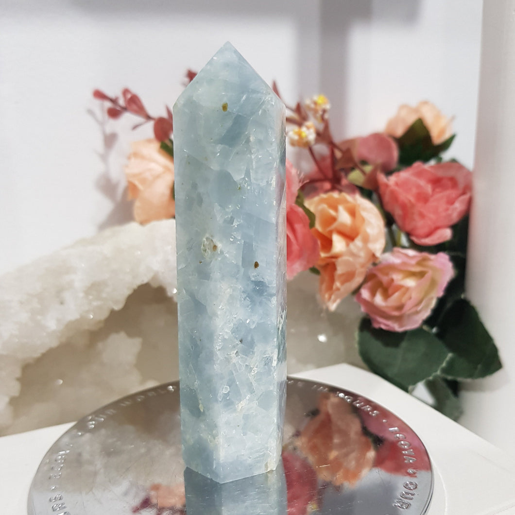 Celestite Crystal Point Tower Gemstone 90mm 3