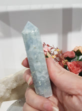 Load image into Gallery viewer, Celestite Crystal Point Tower Gemstone 90mm 3
