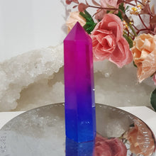 Load image into Gallery viewer, Titanium Aura Quartz Crystal Point Tower Stone 65mm 3
