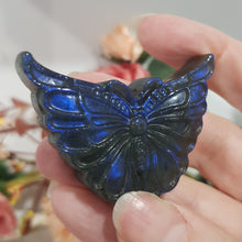 Load image into Gallery viewer, Butterfly Labradorite Crystal Carving Gemstone Stone 53mm 1
