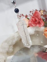 Load image into Gallery viewer, SPIRITUAL POWER, EMOTIONAL BALANCE &amp; PROTECTION Quartz crystal gemstone point Silver Energy Enhancer Suncatcher hanger 7
