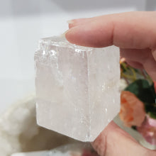 Load image into Gallery viewer, Optical Calcite Crystal Rough Gemstone Stone 50mm 1 CLOUDY &amp; CHIP
