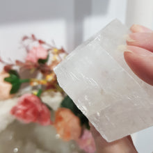 Load image into Gallery viewer, Optical Calcite Crystal Rough Gemstone Stone 50mm 1 CLOUDY &amp; CHIP
