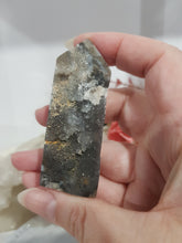 Load image into Gallery viewer, Black Sphalerite Crystal Point Tower Stone 70mm 4 DRUZY!
