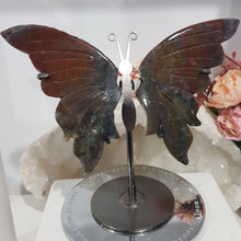 Load image into Gallery viewer, Butterfly Wings on Stand Ocean Jasper Crystal carving gemstone stone 130mm 1
