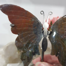 Load image into Gallery viewer, Butterfly Wings on Stand Ocean Jasper Crystal carving gemstone stone 130mm 1
