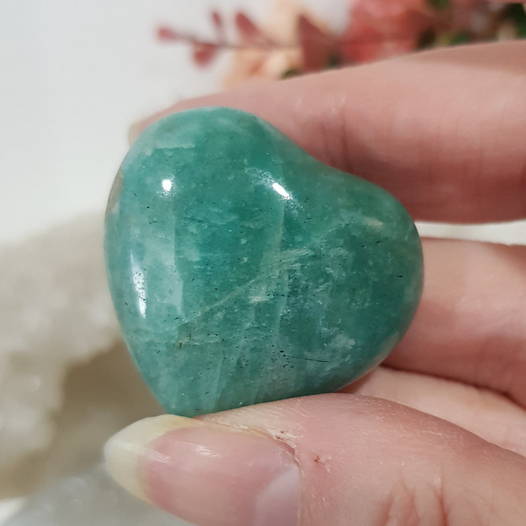 Amazonite Heart Crystal Carving Gemstone Stone 35mm 7