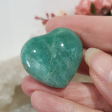 Load image into Gallery viewer, Amazonite Heart Crystal Carving Gemstone Stone 35mm 7
