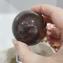 Load image into Gallery viewer, Fire Quartz Crystal Carving Sphere on Stand Gem Stone 55mm 6 STUNNING!
