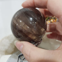 Load image into Gallery viewer, Fire Quartz Crystal Carving Sphere on Stand Gem Stone 55mm 6 STUNNING!
