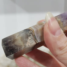 Load image into Gallery viewer, Amethyst Agate crystal point tower gemstone stone 105mm 3
