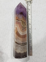 Load image into Gallery viewer, Amethyst Agate crystal point tower gemstone stone 105mm 3
