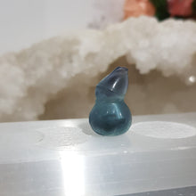 Load image into Gallery viewer, Mini Collectables crystal carving SNOWMAN fluorite gemstone 20mm 634
