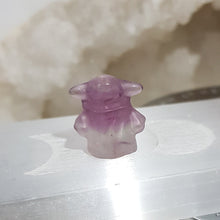 Load image into Gallery viewer, Mini Collectables crystal carving YODA fluorite gemstone 18mm 642
