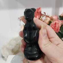 Load image into Gallery viewer, Kangaroo Black Obsidian Crystal Carving Stone 85mm
