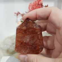 Load image into Gallery viewer, Fire Quartz Crystal Carving Tower Stone 50mm 2  So lovely
