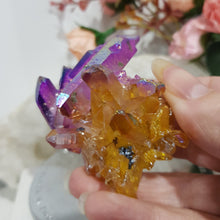 Load image into Gallery viewer, Aura Quartz Crystal Cluster Stone - Purple / Orange 70mm 12
