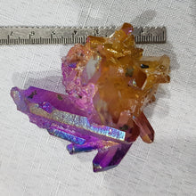 Load image into Gallery viewer, Aura Quartz Crystal Cluster Stone - Purple / Orange 70mm 12
