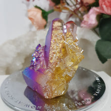 Load image into Gallery viewer, Aura Quartz Crystal Cluster Stone - Purple / Orange 70mm 13
