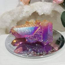 Load image into Gallery viewer, Aura Quartz Crystal Cluster Stone - Purple / Orange 70mm 13
