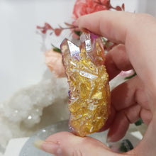 Load image into Gallery viewer, Aura Quartz Crystal Cluster Stone - Purple / Orange 70mm 13
