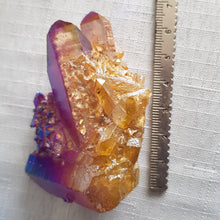 Load image into Gallery viewer, Aura Quartz Crystal Cluster Stone - Purple / Orange 70mm 13
