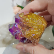 Load image into Gallery viewer, Aura Quartz Crystal Cluster Stone - Purple / Orange 50mm 15
