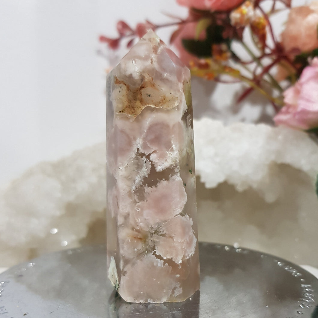 Flower Agate Crystal Point Stone 70mm 13  AMAZING FLOWERS