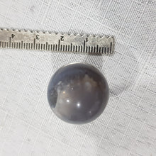 Load image into Gallery viewer, Agate Sphere Crystal Carving on Silver Stand Druzy Stone 20mm 17
