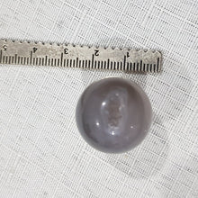 Load image into Gallery viewer, Agate Sphere Crystal Carving on Silver Stand Druzy Stone 20mm 19
