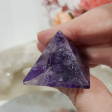 Load image into Gallery viewer, Pyramid Amethyst Crystal Carving Stone 30mm 1
