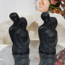 Load image into Gallery viewer, Couple Lovers Black Obsidian Crystal Carving Stone 50mm
