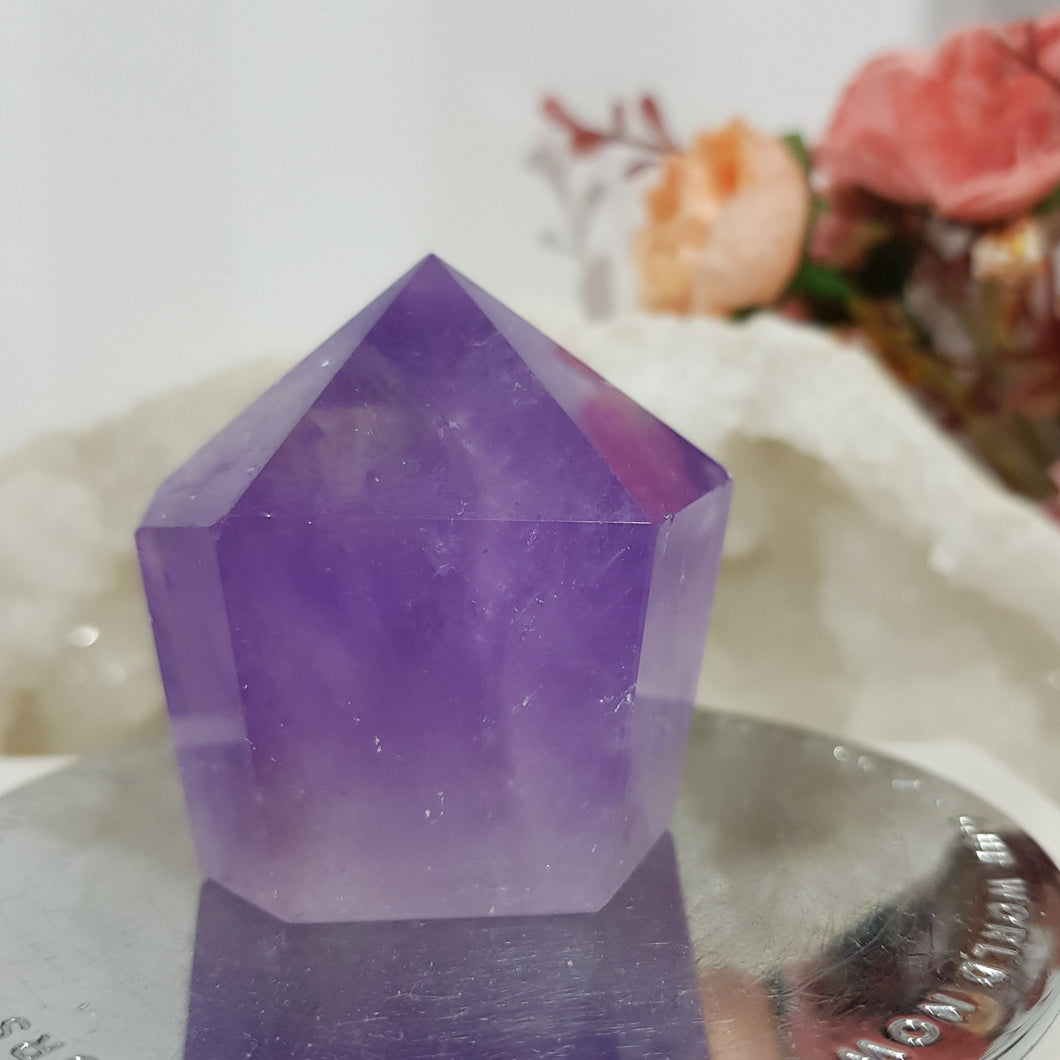 Amethyst Freeform Gemmy Crystal Carving Stone 50mm 1