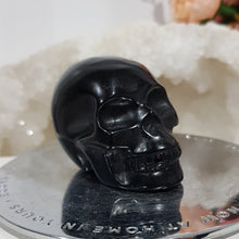 Load image into Gallery viewer, Skull Black Obsidian Crystal Carving Stone 50mm
