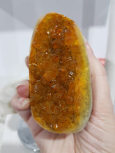 Load image into Gallery viewer, Citrine Crystal Cluster Stone 100mm 2  HEATED CITRINE
