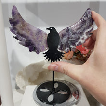 Load image into Gallery viewer, Eagle Wings on Stand Amethyst Crystal carving gemstone stone 190mm 1 BEAUTIFUL
