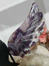 Load image into Gallery viewer, Eagle Wings on Stand Amethyst Crystal carving gemstone stone 190mm 1 BEAUTIFUL
