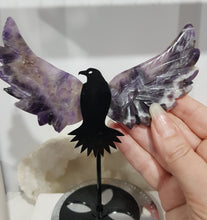 Load image into Gallery viewer, Eagle Wings on Stand Amethyst Crystal carving gemstone stone 190mm 1 BEAUTIFUL
