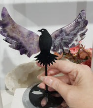 Load image into Gallery viewer, Eagle Wings on Stand Amethyst Crystal carving gemstone stone 190mm 1 BEAUTIFUL
